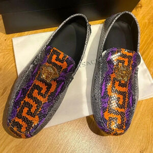 Versace Python print loafers size 41